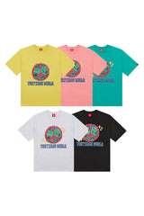 ピースワールドオーバーサイズフィットTシャツ / VENTIQUE Peace World Oversized Fit T-shirt 5color