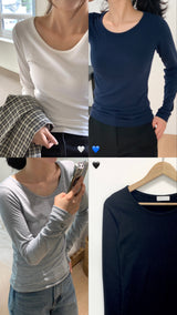 ユースベーシックUネックロングスリーブTシャツ