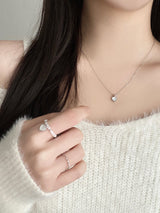 シャイニングハートレイヤードリングセット / Shining Heart Layered Ring Set