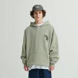 WHATTHE 3D ロゴ 刺繍 パｰカー/WHATTHE 3D Logo Embroidered Hoodie (Heavy Sweat) Olive