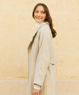 ウールブレンドローブコート/RCH wool blended robe coat light gray