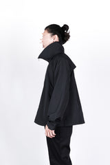 High collar A line jacket