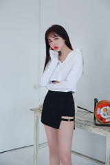 オープニングクロップドシャツ / HI (8285) opening cropped shirt