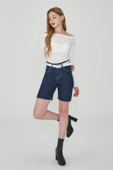 ベルトセット４パートクロップドデニムパンツ/ BELT SET 4 PART CROPPED DENIM PANTS [6812]