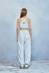 HIDE Cross Bra Top (White Melange) (6570976018550)
