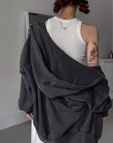 (UNISEX)シェルダメージピグメントオーバーフード