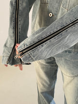 Zipper denim jacket 