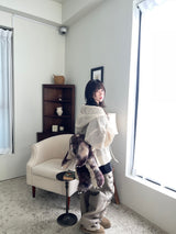 Hoshi mesh hooded knit zip-up