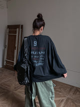 (UNISEX) ホンダウォッシングプリント長袖