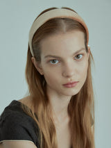 Camel Velvet Headband (6611848888438)