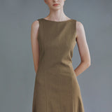 フレア ボートネック ドレス / Flare boatneck dress