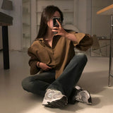 [Belied made/6 color] ピクニックツイルオーバーサイズフィットシャツ