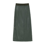 クロシェスカート / CROCHET SKIRT (KHAKI)