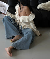 Strap Cargo Wide Jeans