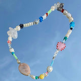 ラブ ミックス ネックレス / love mix necklace (pink mix)