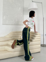 ネオンラインデニムパンツ/neon line denim pants