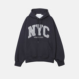 オーバーサイズフィットプレミアムNYCデュアルペーパーフーディー