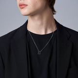 タグスクエアスリムネックレス / TAG SQUARE SLIM NECKLACE