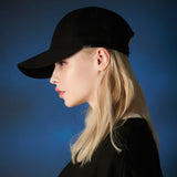 Metal tip over fit ball cap BLACK