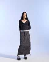 STRING LAYERED SLEEVE (BLACK)