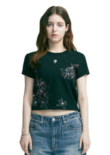 [ARTIST EDITION] TCP X JUNYEONG GWAK フラワークロップドtシャツ