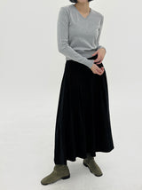 ミニマルVネックニット/Minimal V-neck Knit (12color)