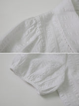 [SHOPPERMADE] ピュアレース半袖ブラウス (2color)