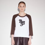 ロゴラグランTシャツ / Logo raglan t-shirt brown