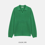 ブレンドオープンカラニット/BLEND OPEN KARA KNIT(7COLOR)