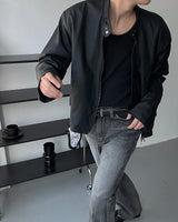 OA　パッド入りマット加工レザージャケット(2 colors)