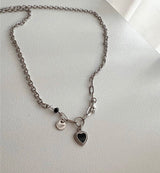 bru キッチブラックハートシックヒップネックレス/bru Kitchi Black Heart Chic Hip Necklace
