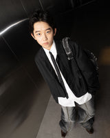 ロングジッパー デニムパンツ / Long Zipper Denim Pants (Black)