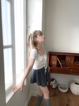 ディープUネックコルセットホルターネックノースリーブセット / Deep U-neck Corset Halterneck Sleeveless Set