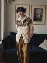 ジャカードツイストニット (4 color)