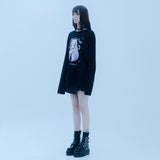 ポストへルガールTシャツ/0 2 post hell girl t-shirt - BLACK