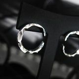 クレセントホーンS1シルバースタッズイヤリング / Crescent horn-S1 silver stud earring (4595526467702)