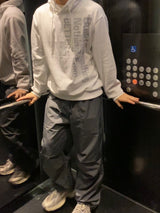 ラップストリングピンタックナイロンパンツ