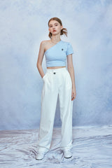 HIDE One Shoulder Top (Sky Blue) (6570998038646)
