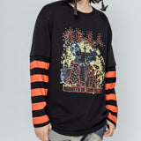 REBIRTH LONG SLEEVE T SHIRTS ( STUD Ver.) - BLACK (6674940952694)