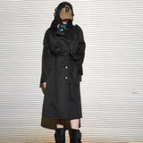 [UNISEX] MILO TRENCH COAT, BLACK (6633111584886)
