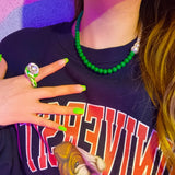 カラーキュービックボールネックレス / COLOR CUBIC BALL NECKLACE /  TRENDZ 착용