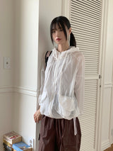 Shabe Side Line Coloring Nylon Two-Way String Long Cargo Pants
