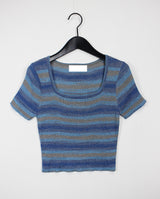 レインボークロップニット / Rainbow Crop Knit (2color)