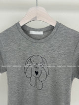 レースハートラビットキッチ―ショートスリーブtシャツ