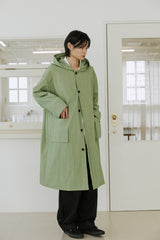 unisex long hood coat bright khaki