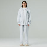 グラフィティプリンティングフードジップアップ/GRAFFITI PRINTING HOOD ZIP-UP-WHITE MELANGE