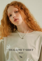 SWALLOW T-SHIRTS BEIGE (6635887427702)