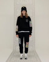 GRANNY SQUARE JOGGER PANTS BLACK (6691423453302)