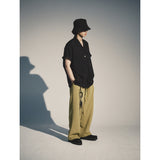 レイカットボタンシャツ / LAY-CUT BUTTON SHIRT_BK