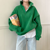 [BELLIDE MADE] TONE UP DOUBLE SIDE RAISED HALF NECK SWEAT